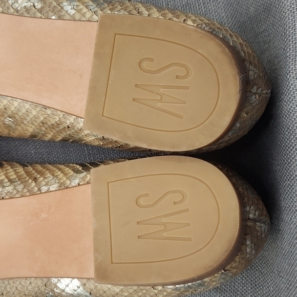 Stuart Weitzman Snake Skin Design Square Nose Pointed Flats Size 10.5 N - Picture 12 of 13